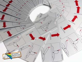 Aluminium machineplaat, ondergrond blank, tekst en picto in kleur.